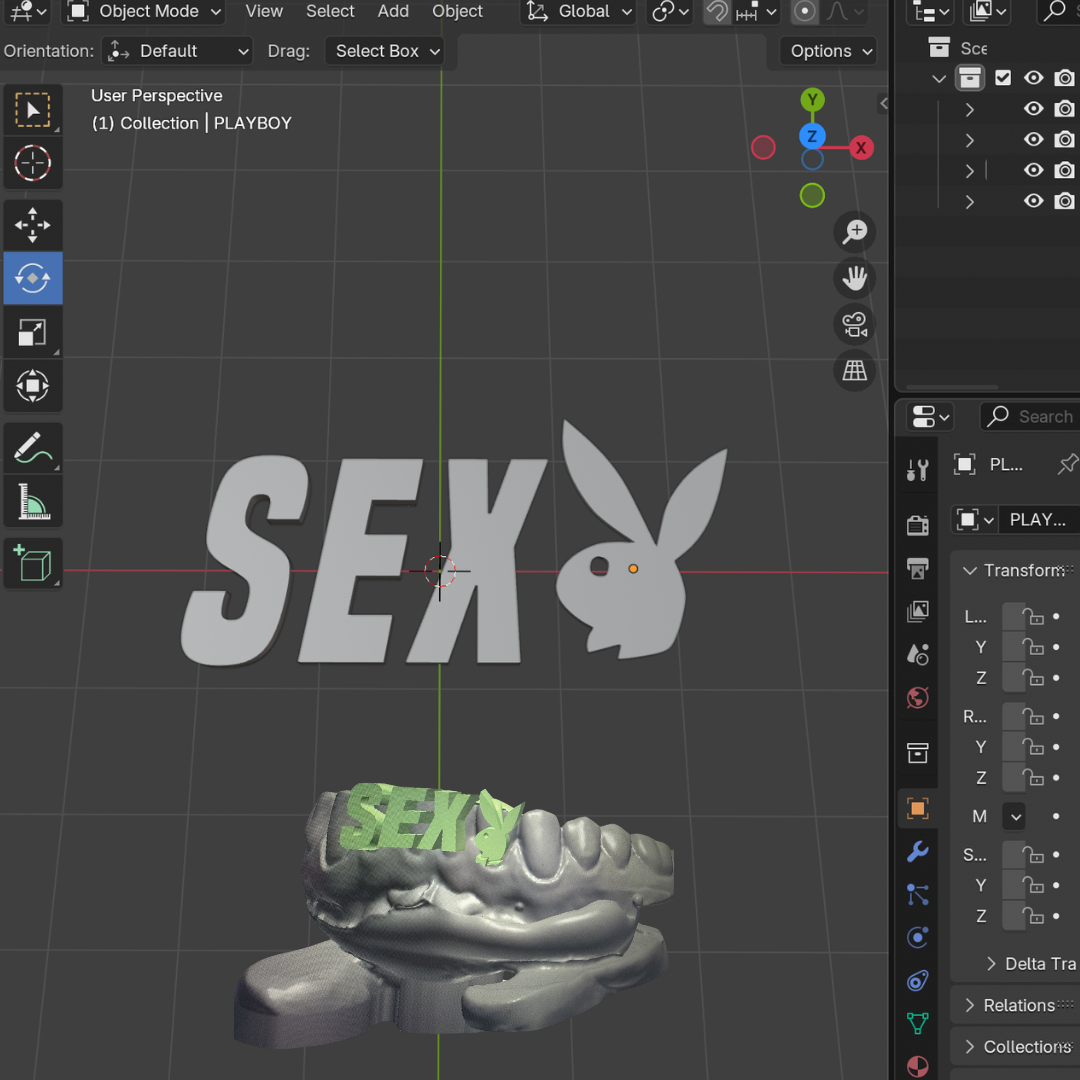 GRILLZ "SEX" + LOGO "PLAYBOY" + GRILLZ PLEIN + GRILLZ OPEN FACE
