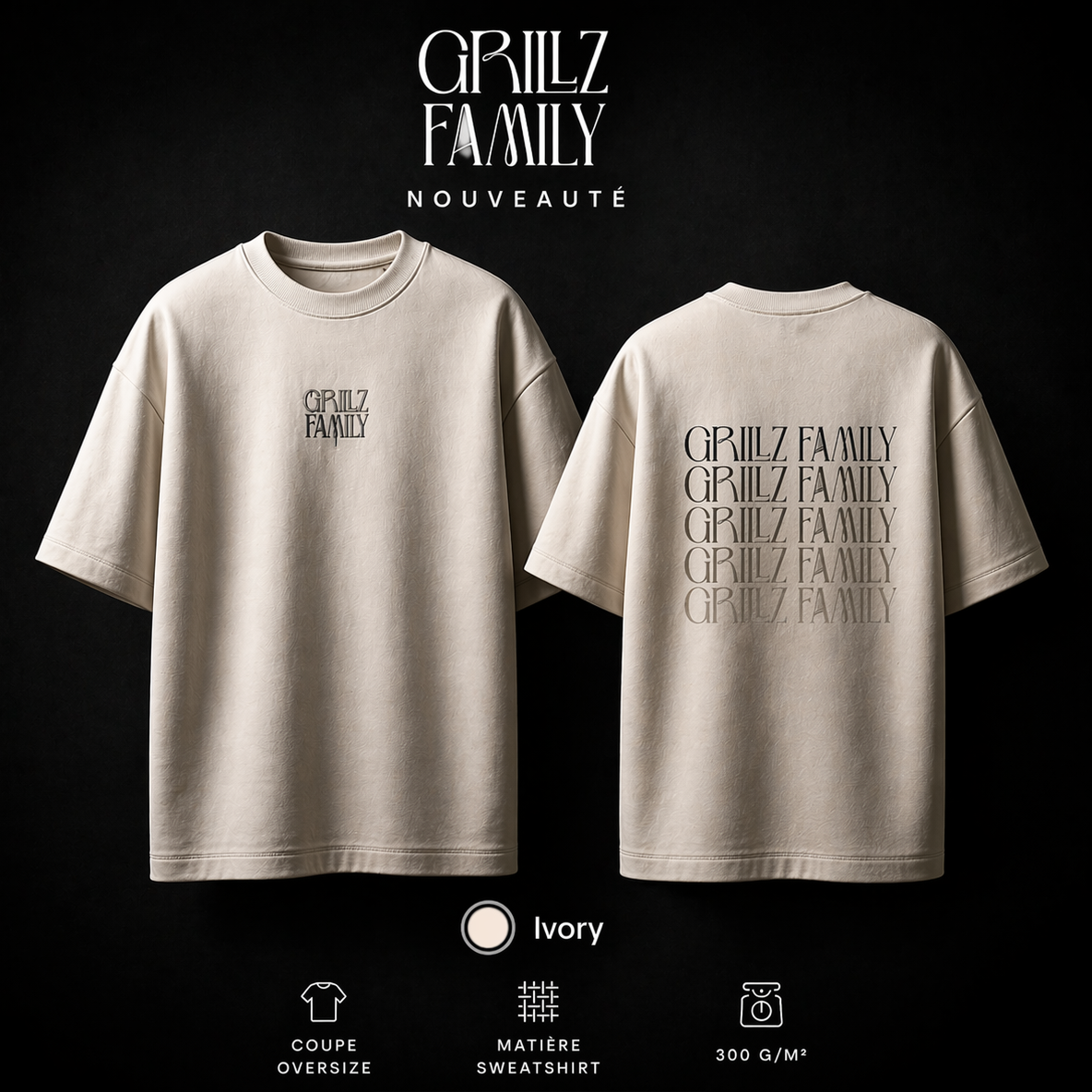 TEE SHIRT OVERSIZE GRILLZFAMILY