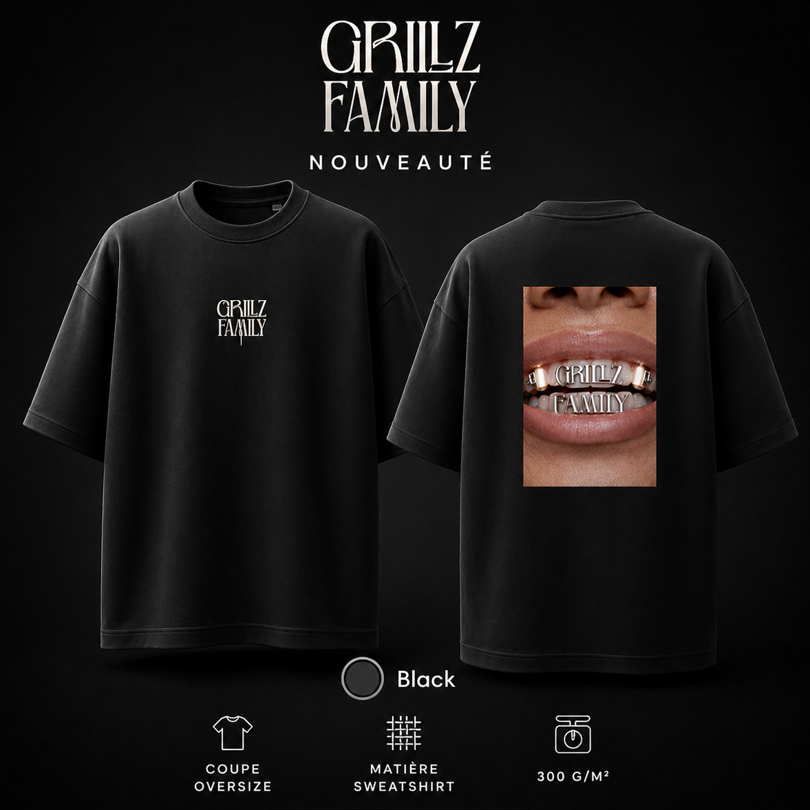 TEE-SHIRT OVERSIZE GRILLZFAMILY
