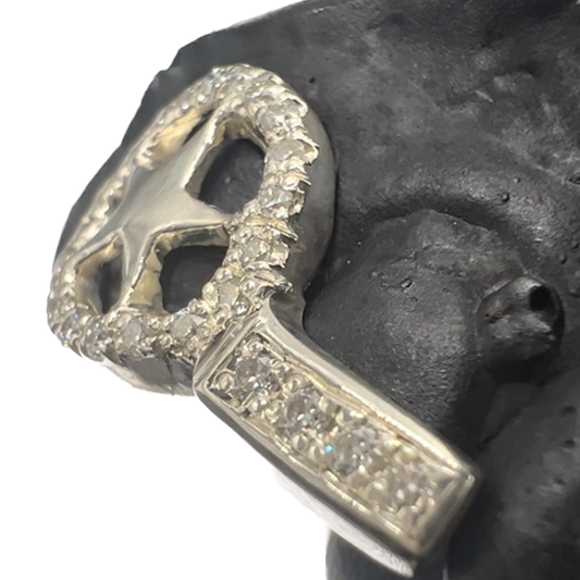 GRILLZ CONTOUR SERTI W/ ÉTOILE W/ BARRE SERTI